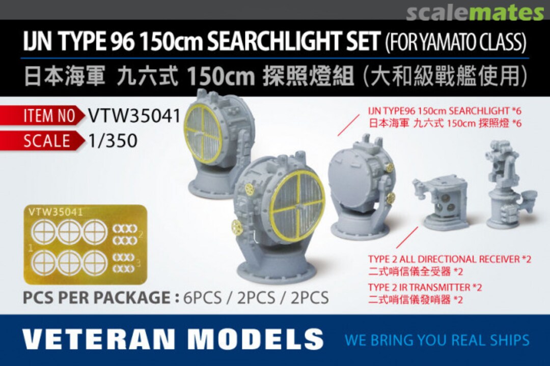 Boxart IJN Type 96 150cm Searchlight Set VTW35041 Veteran Models