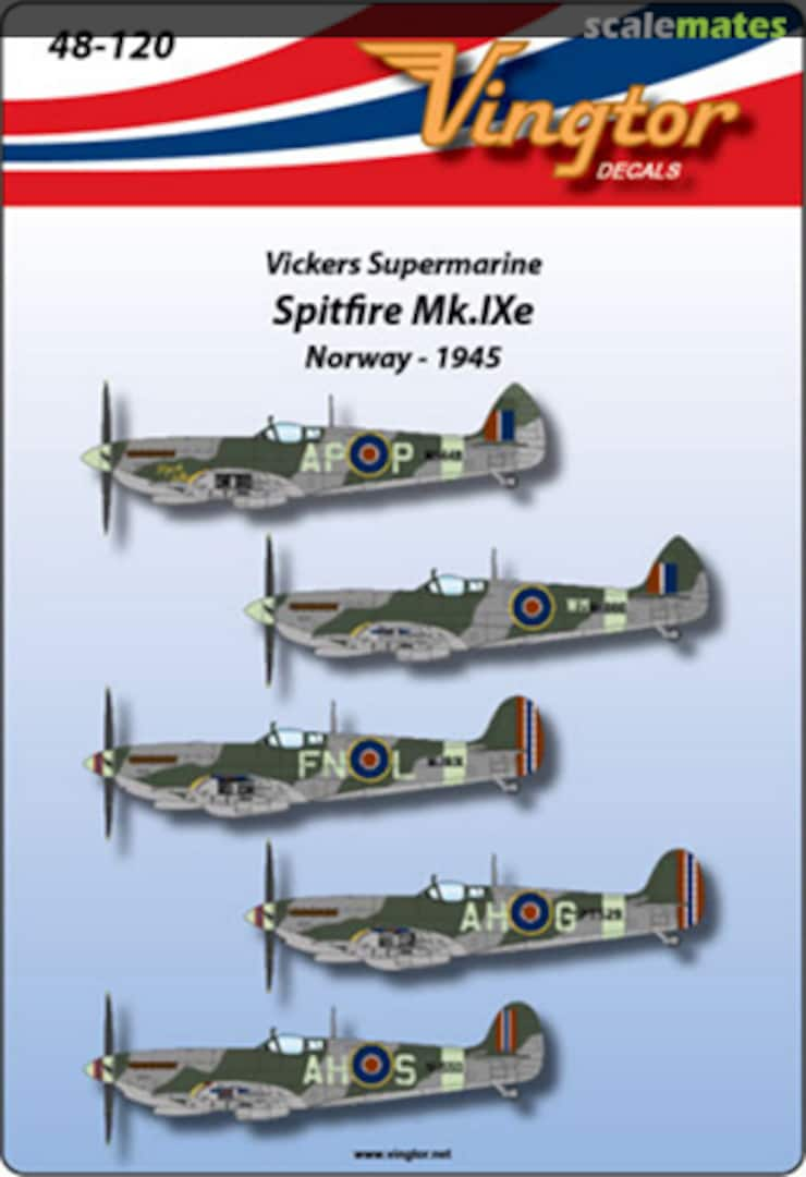 Boxart Vickers Supermarine Spitfire Mk.IXe 48-120 Vingtor Decals