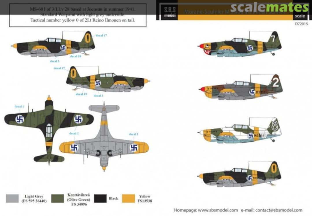 Boxart Morane-Saulnier MS.406 in Finnish Service D72015 SBS Model