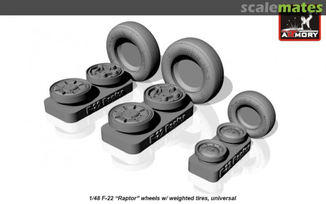 Boxart F-22 Raptor wheels, weighted AW48314 Armory