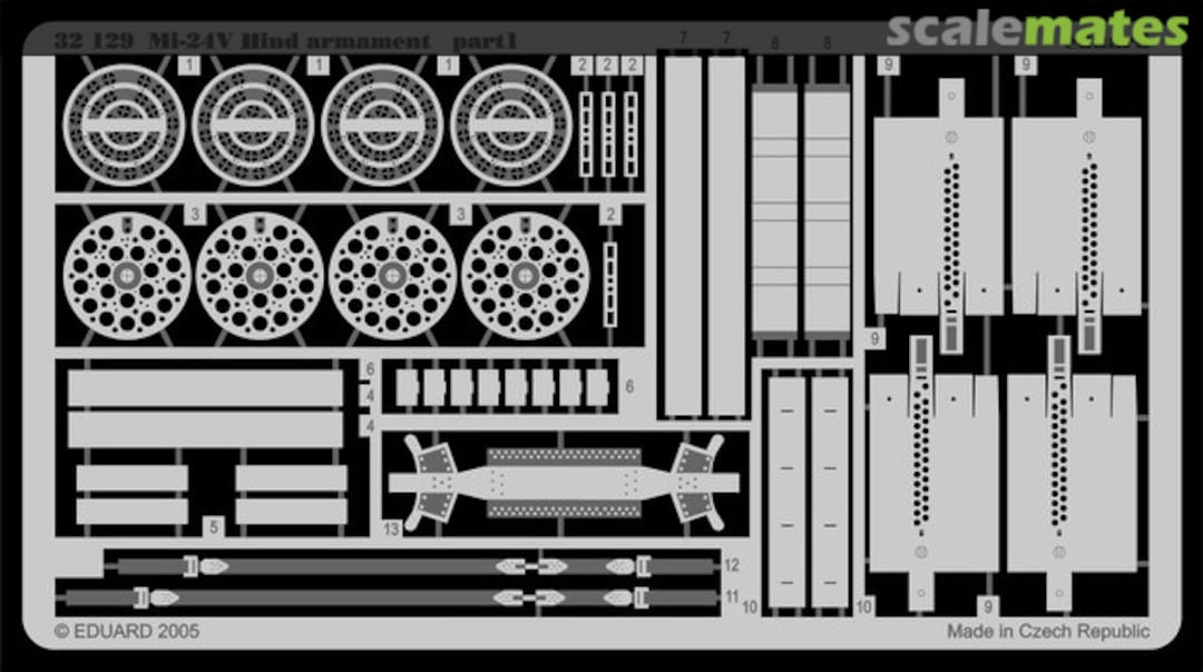 Boxart Mi-24V Hind armament set 32129 Eduard