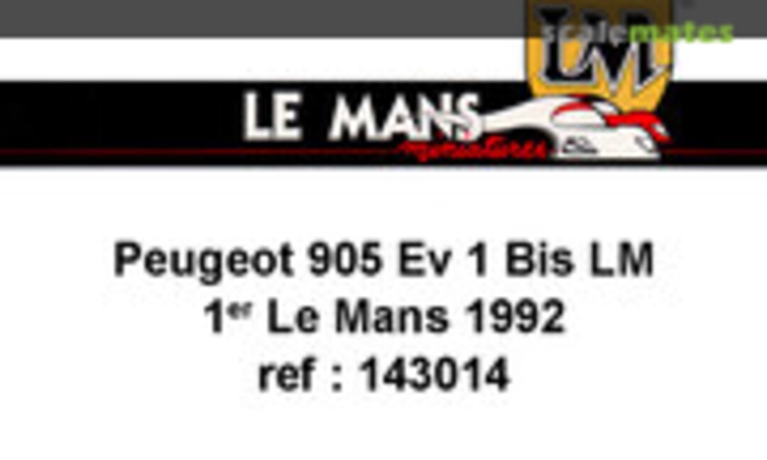 Peugeot 905 Ev 1 Bis LM (Le Mans Miniatures 143014)