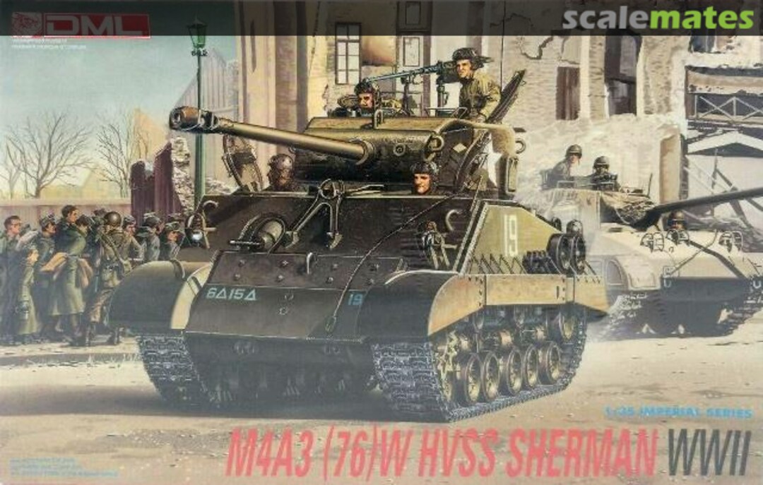 Boxart M4A3 (76)W HVSS Sherman 9010 DML