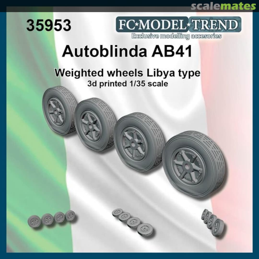 Boxart Autoblinda AB41 "Libya" weighted wheels 35953 FC Model Trend