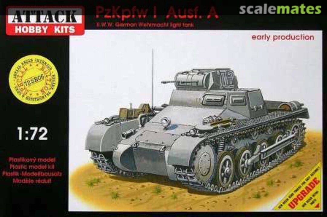 Boxart PzKpfw I Ausf. A 72SE06 Attack Hobby Kits