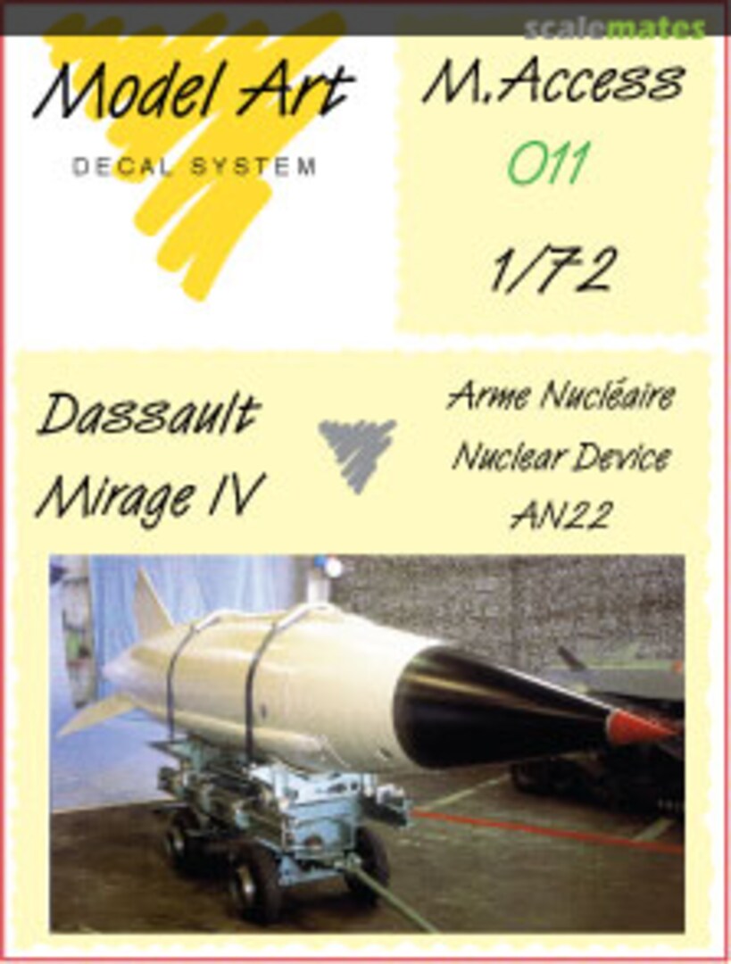 Boxart AN22 Nuclear Device for Mirage IV M.Access 011 Model Art Decal System