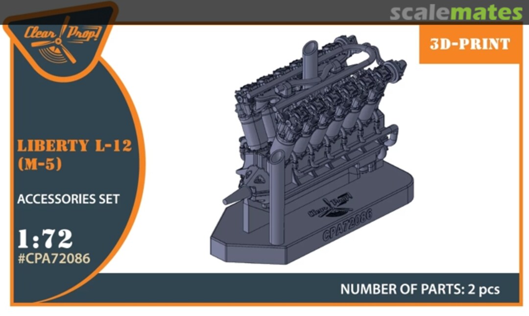 Boxart Liberty L-12 (M5) Engine Set CPA72086 Clear Prop!