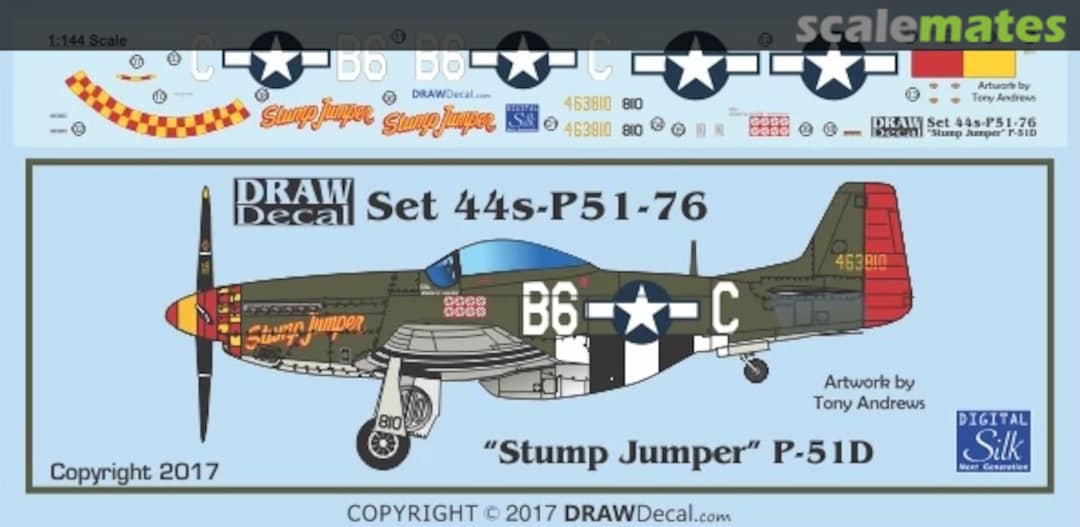 Boxart “Stump Jumper” P-51D 44-P51-76 Draw Decal