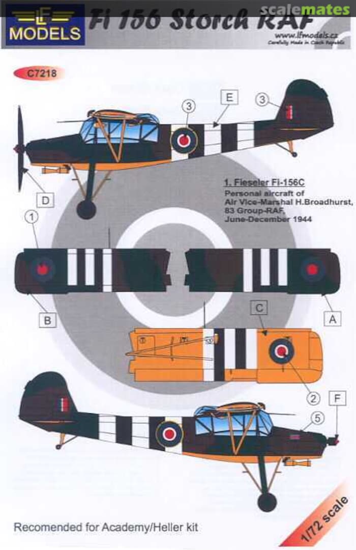 Boxart Fi 156 Storch RAF C7218 LF Models