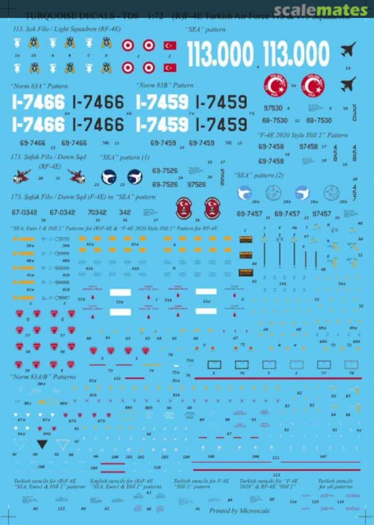 Boxart (R)F-4E Turkish Air Force TD8 Turquoise Decals