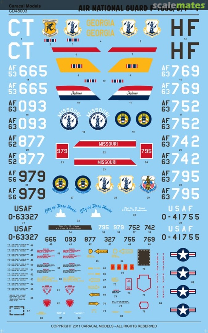 Boxart Air National Guard F-100 C/D/F CD48003 Caracal Models