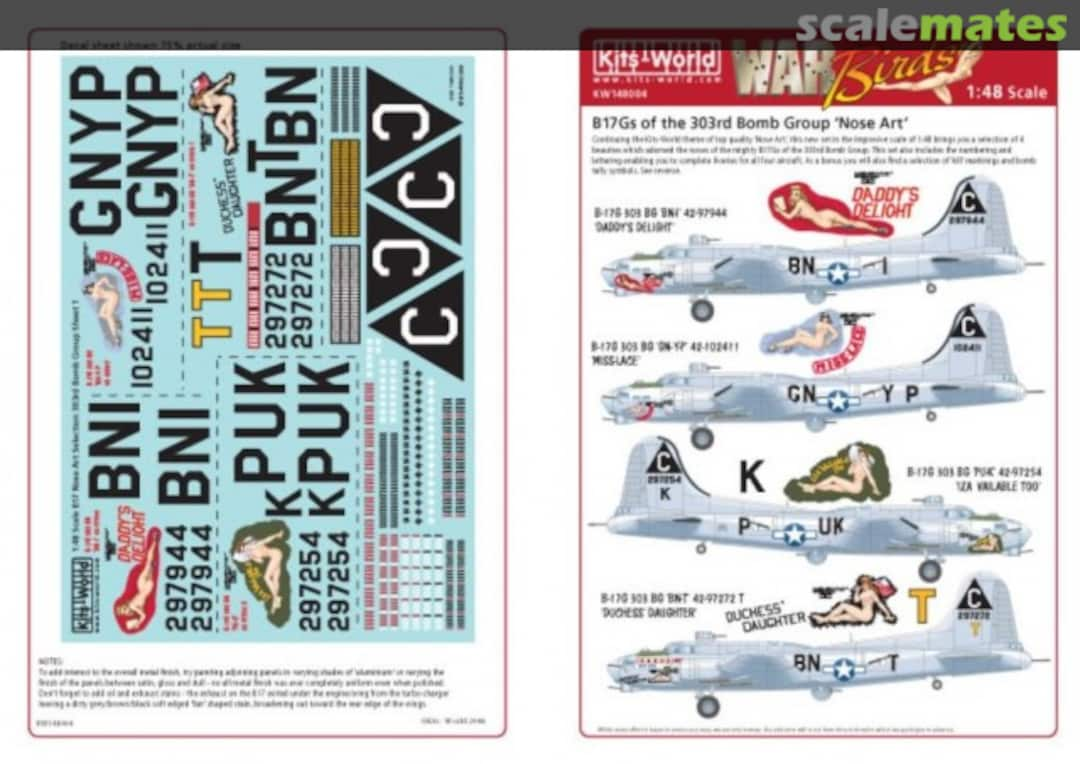 Boxart B-17G Flying Fortress KW148004 Kits-World