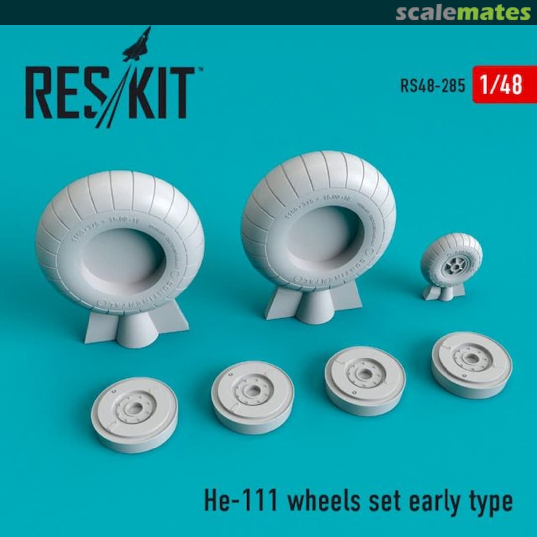 Boxart He 111 early - wheels set RS48-0285 ResKit