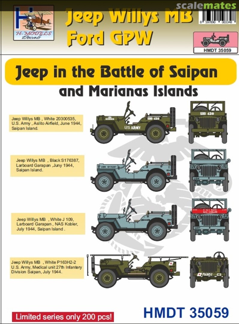 Boxart Jeep in the Battle of Saipan and Marianas Islands HMDT 35059 ASK