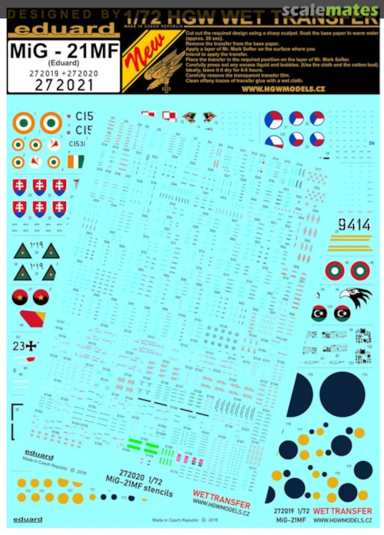 Boxart Mig-23 Standard Decals Stencils 532068 HGW Models