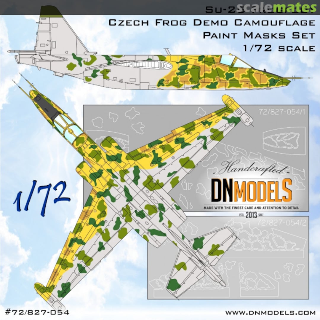 Boxart Czech Frog Su-25 Frogfoot Demo Camouflage Paint Masks Set 72/827-054 DN Models