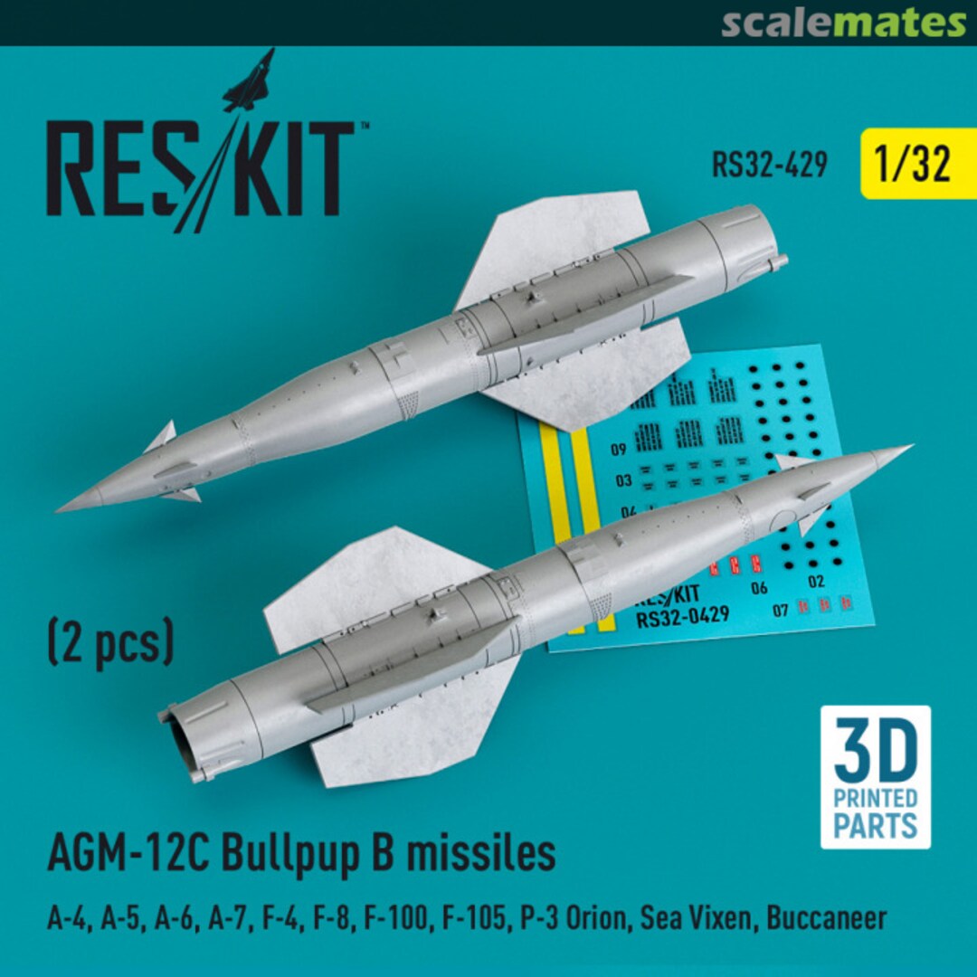 Boxart AGM-12C Bullpup B missiles (2 pcs) RS32-0429 ResKit