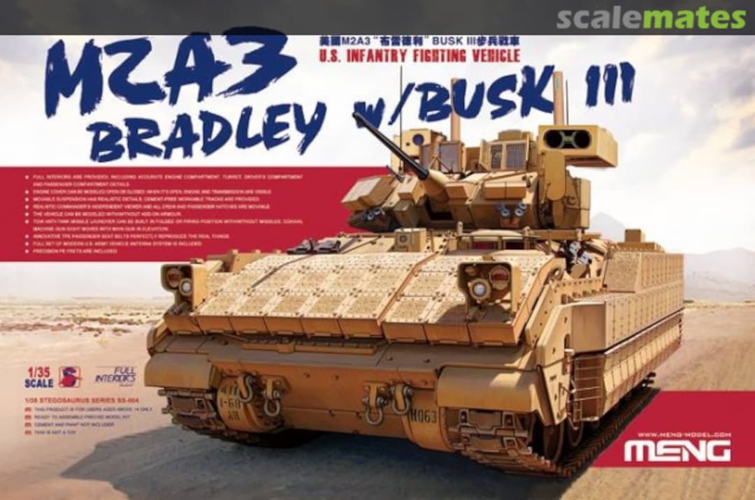 Boxart M2A3 Bradley w/BUSK III SS-004 Meng Model