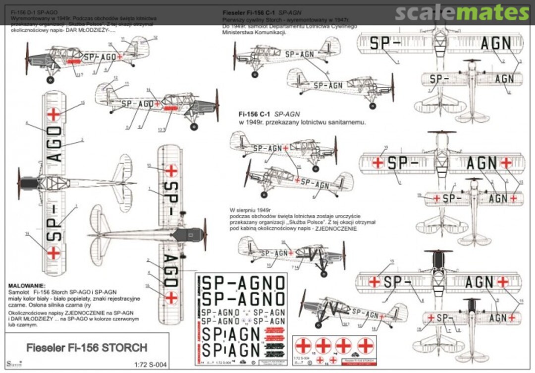 Boxart Fieseler Fi-156 Storch S-004 Signum Decals