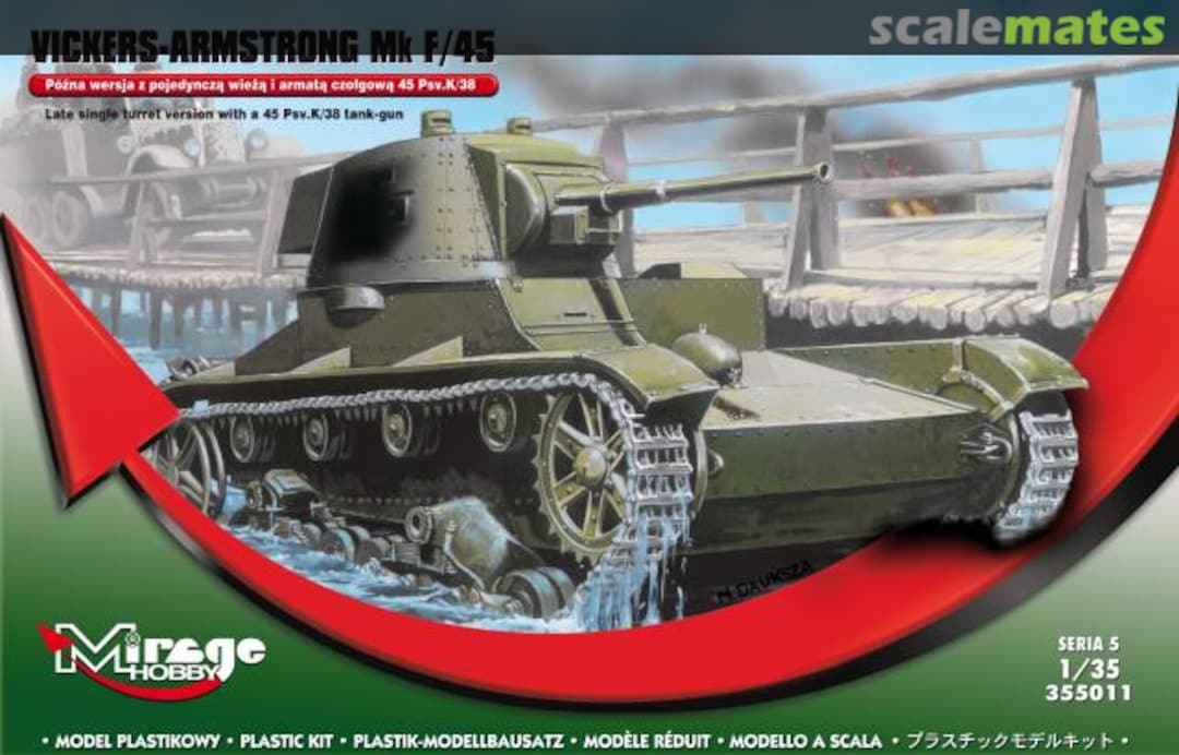 Boxart Vickers-ARMSTRONG VA mk F/45 Light Tank 355011 Mirage Hobby