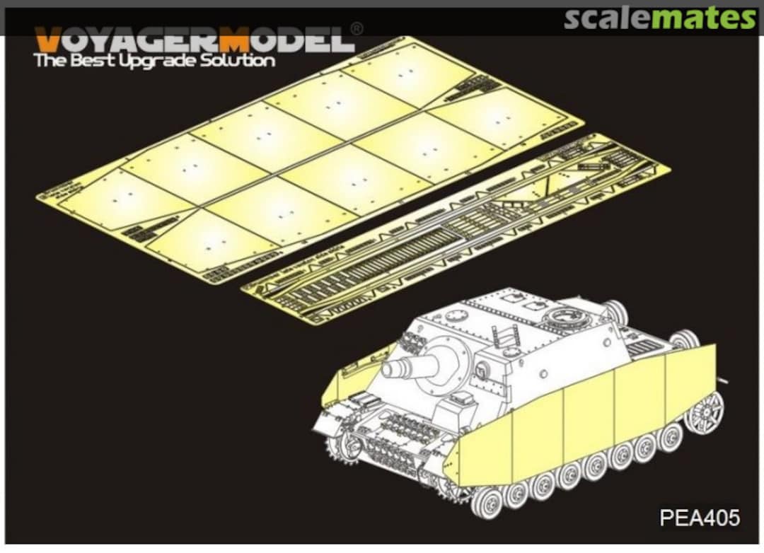 Boxart WWII German Sturmpanzer IV, Brummbar Late Version Side Skirts PEA405 Voyager Model