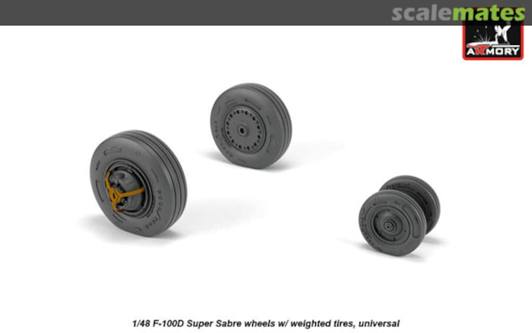 Boxart F-100D Super Sabre wheels w/ weighted tires AW48316 Armory