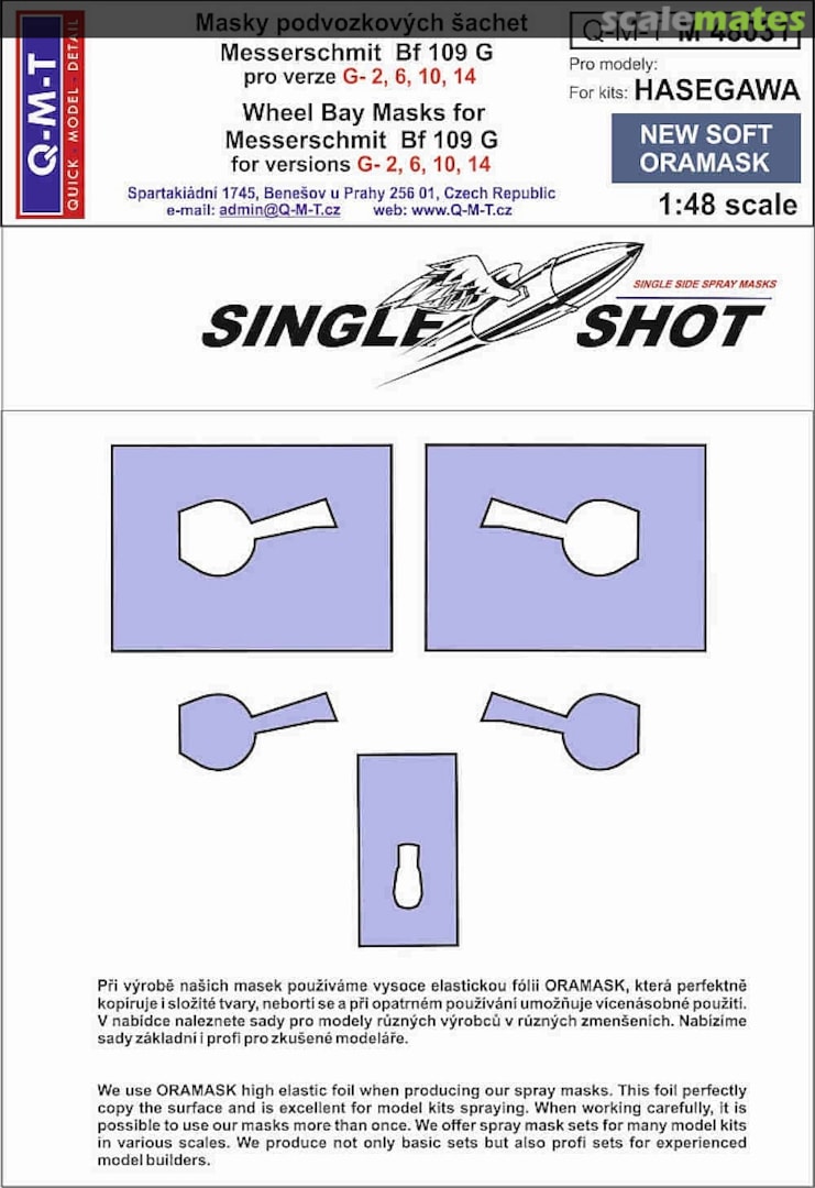 Boxart Wheel Bay Masks for Bf 109G-6,10,14 M48031 Q-M-T