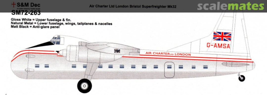 Boxart Bristol Superfreighter Mk.32 SM72-263 S&M Dec