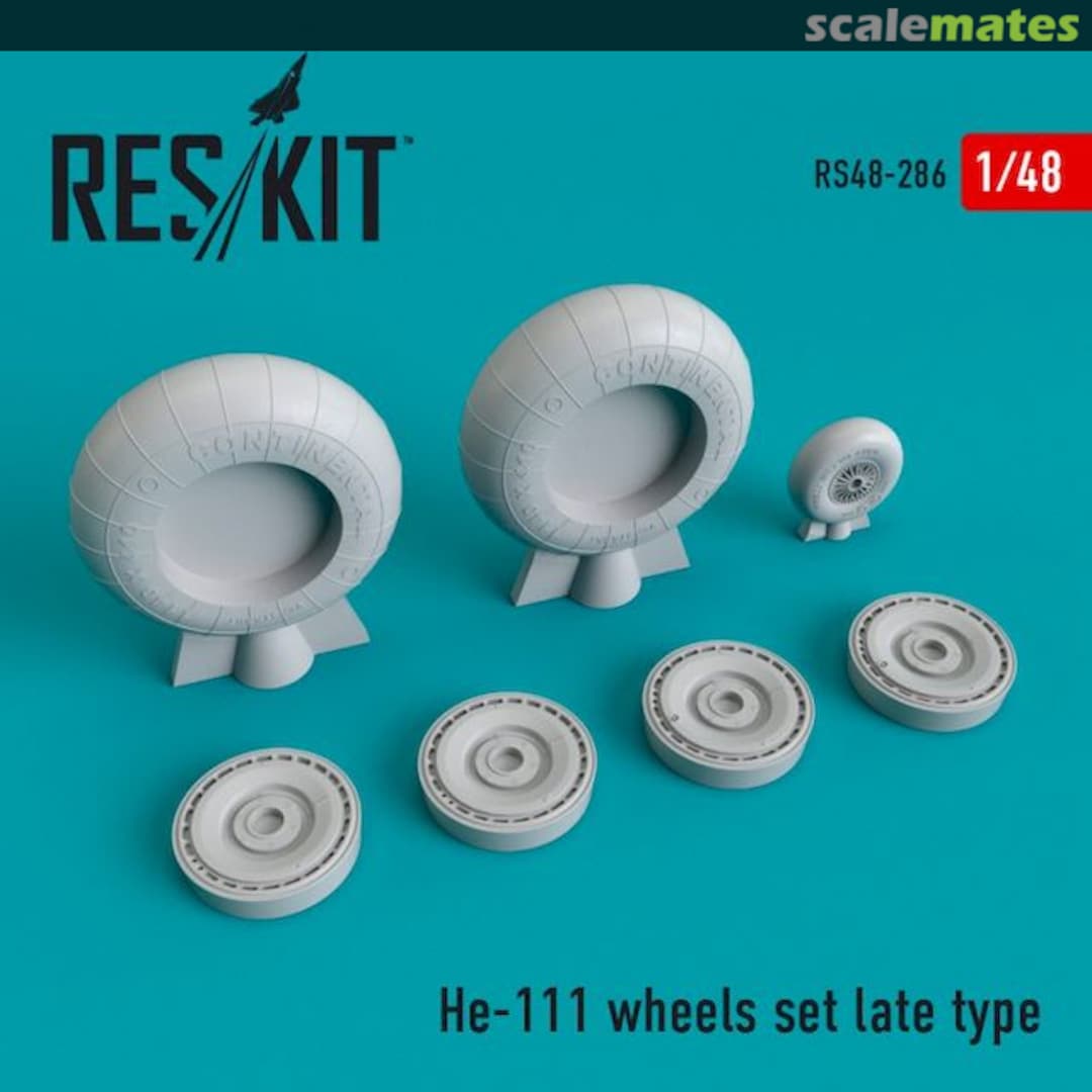 Boxart He 111 late - wheels set RS48-0286 ResKit