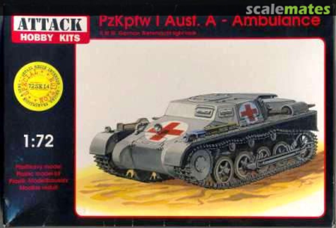 Boxart PzKpfw. I Ausf. A - Ambulance 72SE14 Attack Hobby Kits