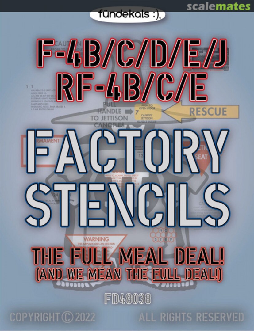 Boxart F-4B/C/D/E/J RF-4B/C/E Factory Stencils FD48038 fündekals