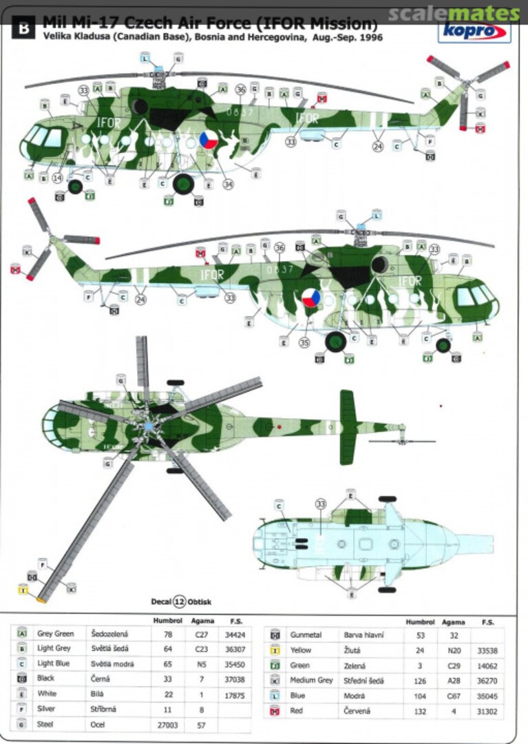 Contents Mil Mi-17 Czech Air Force 93179 Kopro