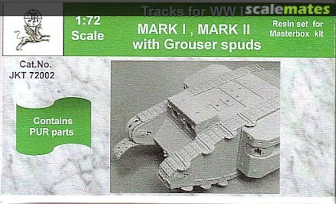 Boxart Mark I/II tracks with Grouser spuds JKT 72002 JK Resin