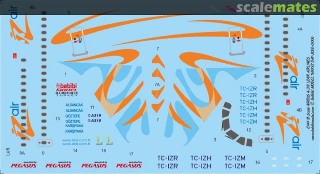 Boxart Airbus A-319 İzair Dat-01006 Babibi model