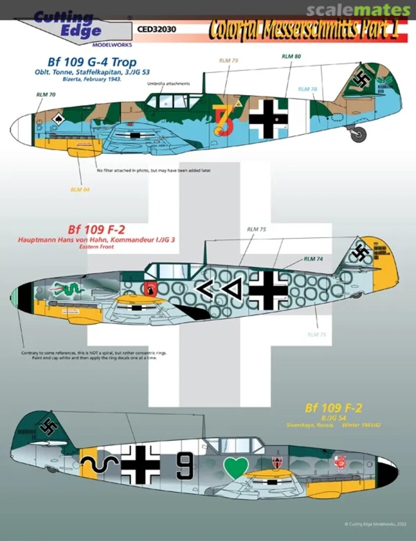 Boxart Colorful Messerschmitts CED32030 Cutting Edge Modelworks