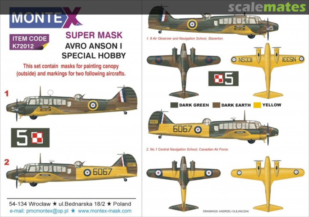 Boxart Avro Anson I K72012 Montex