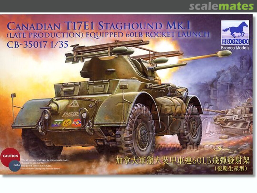 Boxart T17E1 Staghound Mk. I CB35017 Bronco