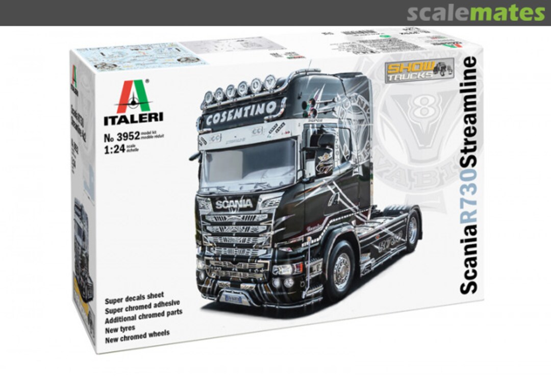 Boxart Scania R730 Streamline 4×2 Show Trucks 3952 Italeri