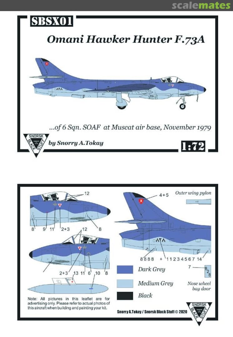 Boxart Omani Hawker Hunter F.73A SBSX01 Snorsk Black Stuff