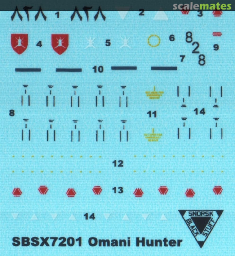 Contents Omani Hawker Hunter F.73A SBSX01 Snorsk Black Stuff