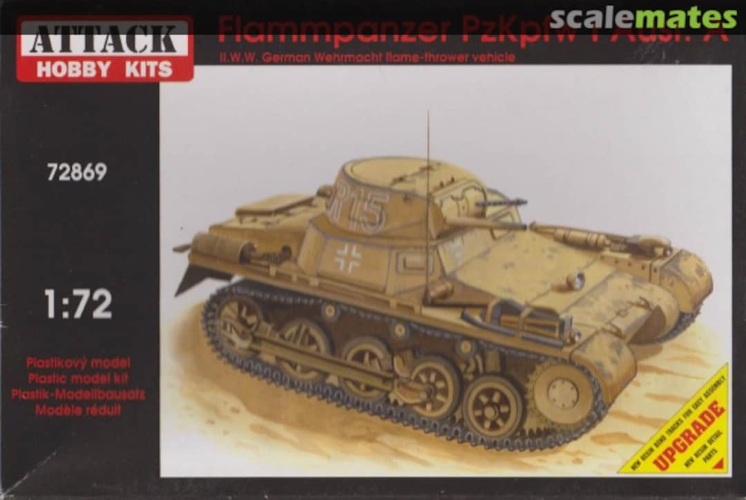 Boxart Flammpanzer PzKpfw I Ausf. A 72869 Attack Hobby Kits