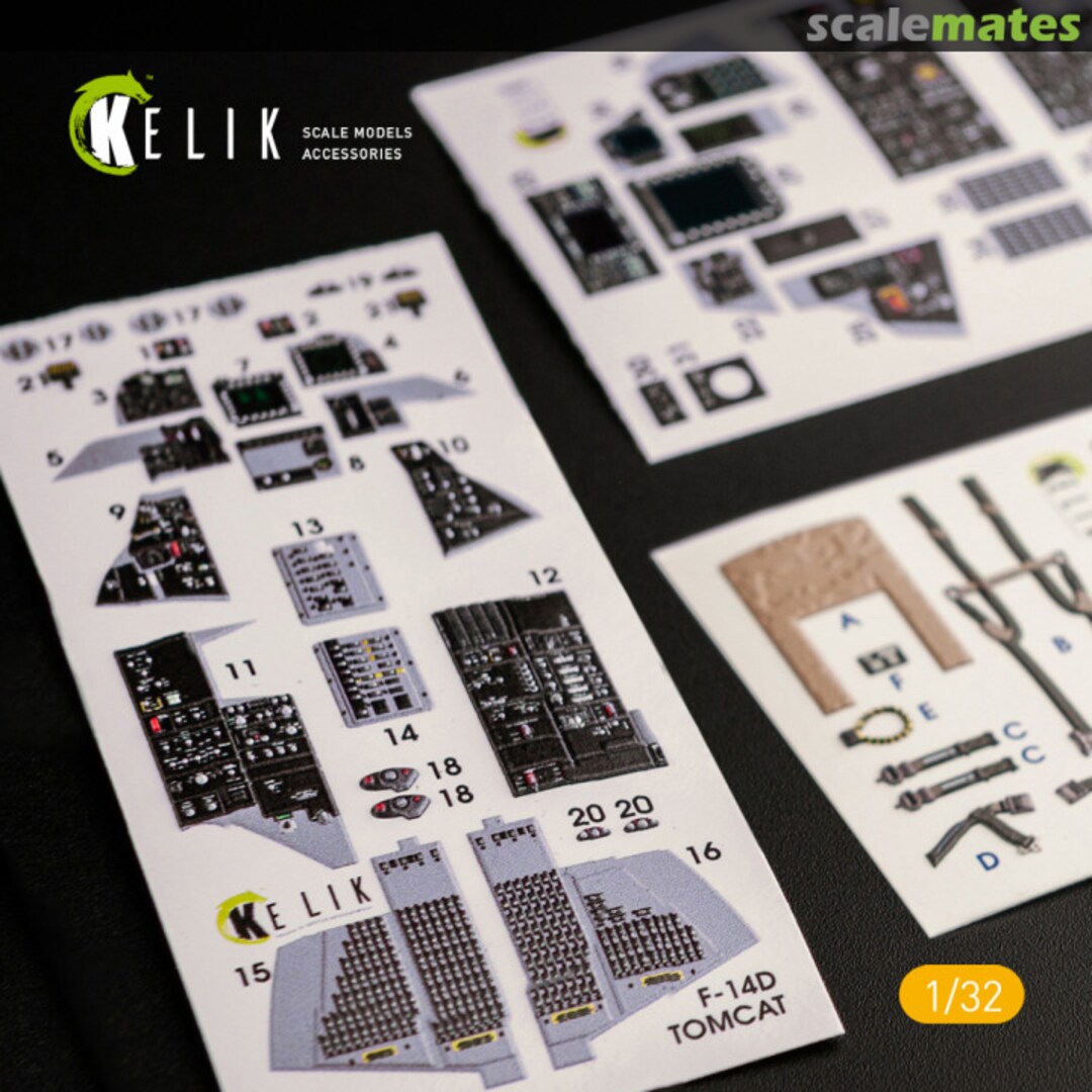 Boxart F-14D Tomcat - interior 3D decals K32014 Kelik