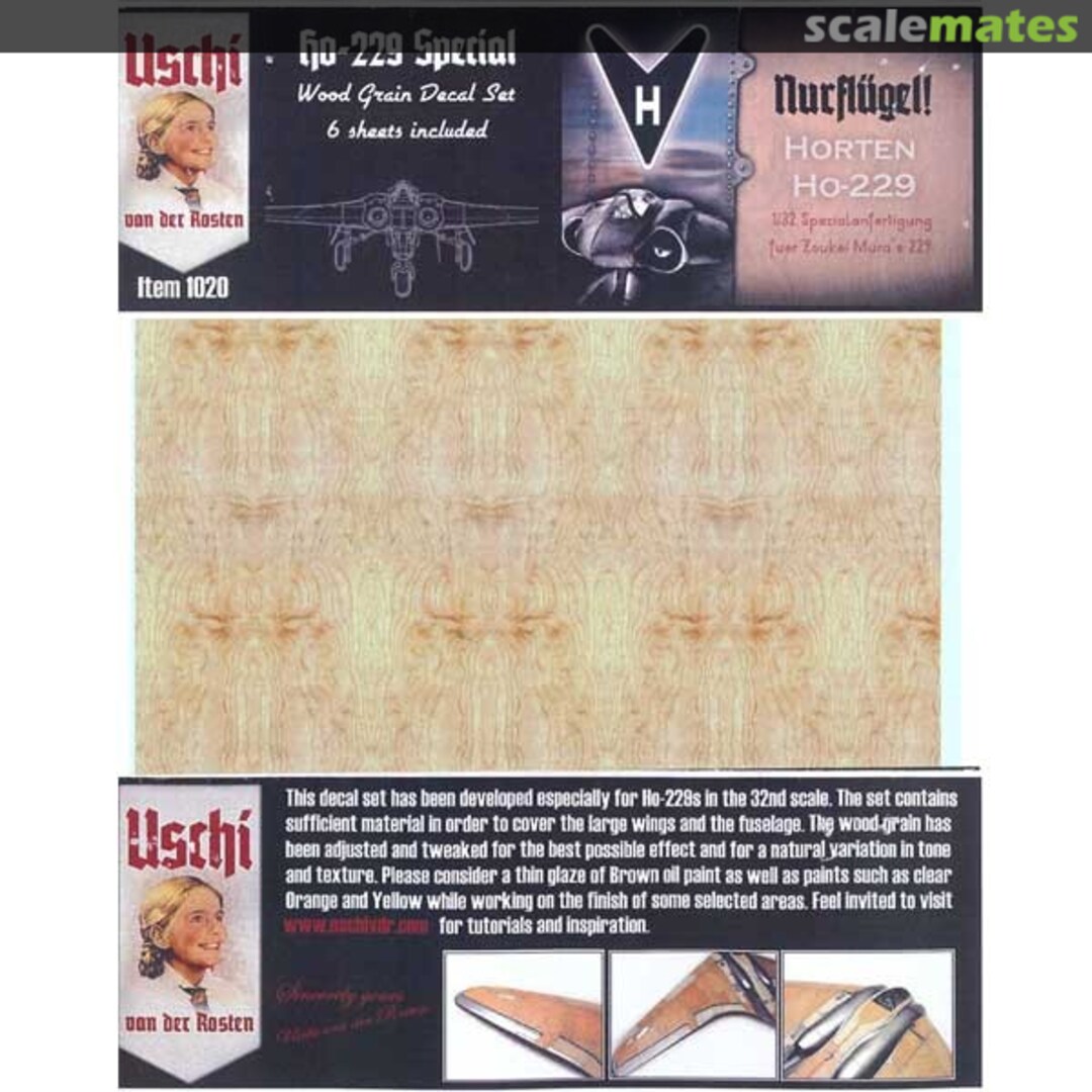 Boxart Wood Grain Decal Set 1020 Uschi van der Rosten