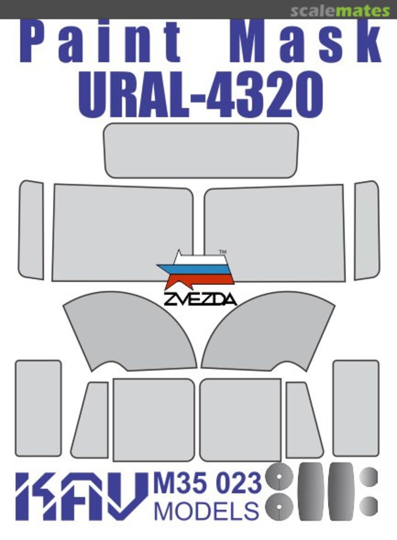 Boxart Paint mask for URAL-4320 (Zvezda) KAV M35 023 KAV models