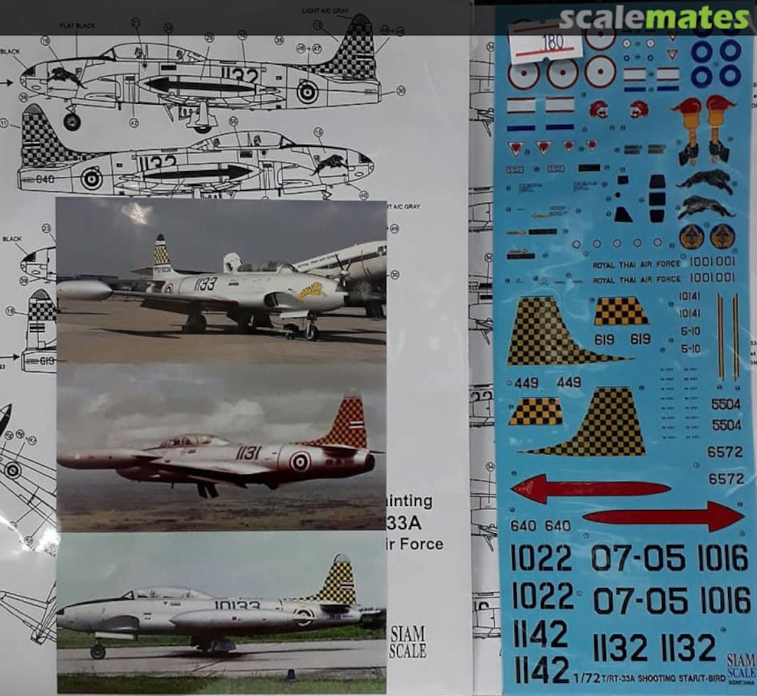 Boxart Lockheed T33A / RT33A Shooting Star 72068 Siam Scale