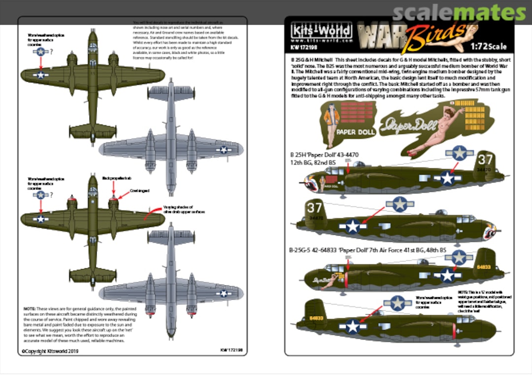 Boxart North-American B-25H KW172198 Kits-World