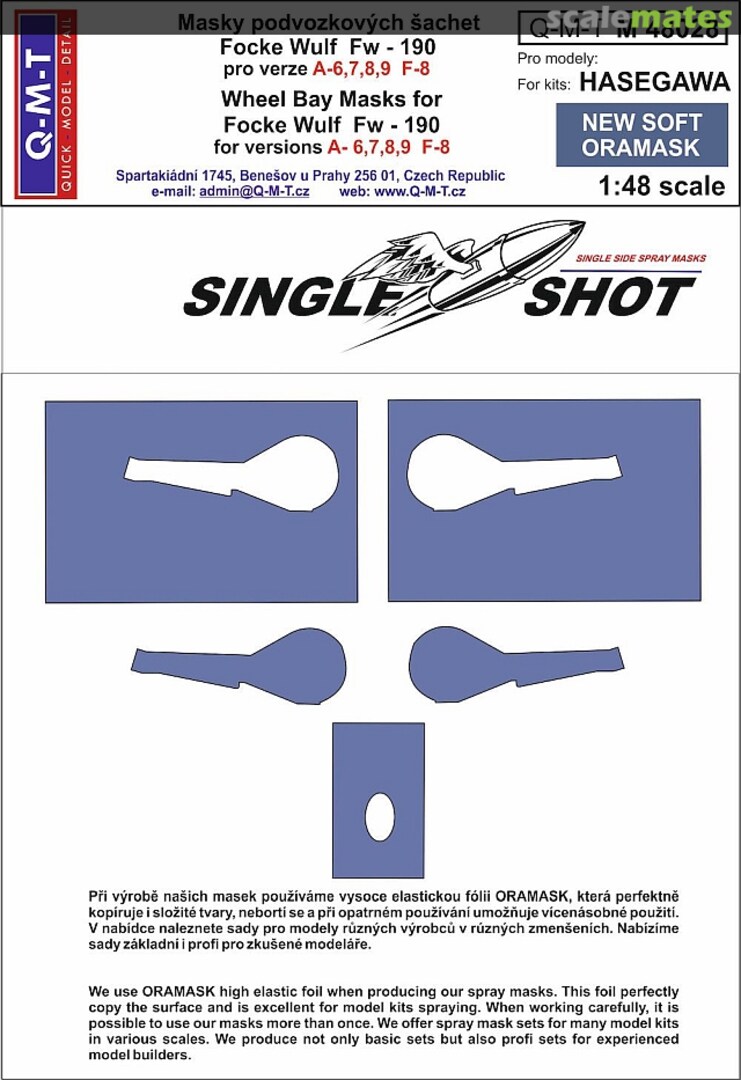 Boxart Wheel Bay Masks for Fw 190A-6,7,8,9 F-8 M48028 Q-M-T