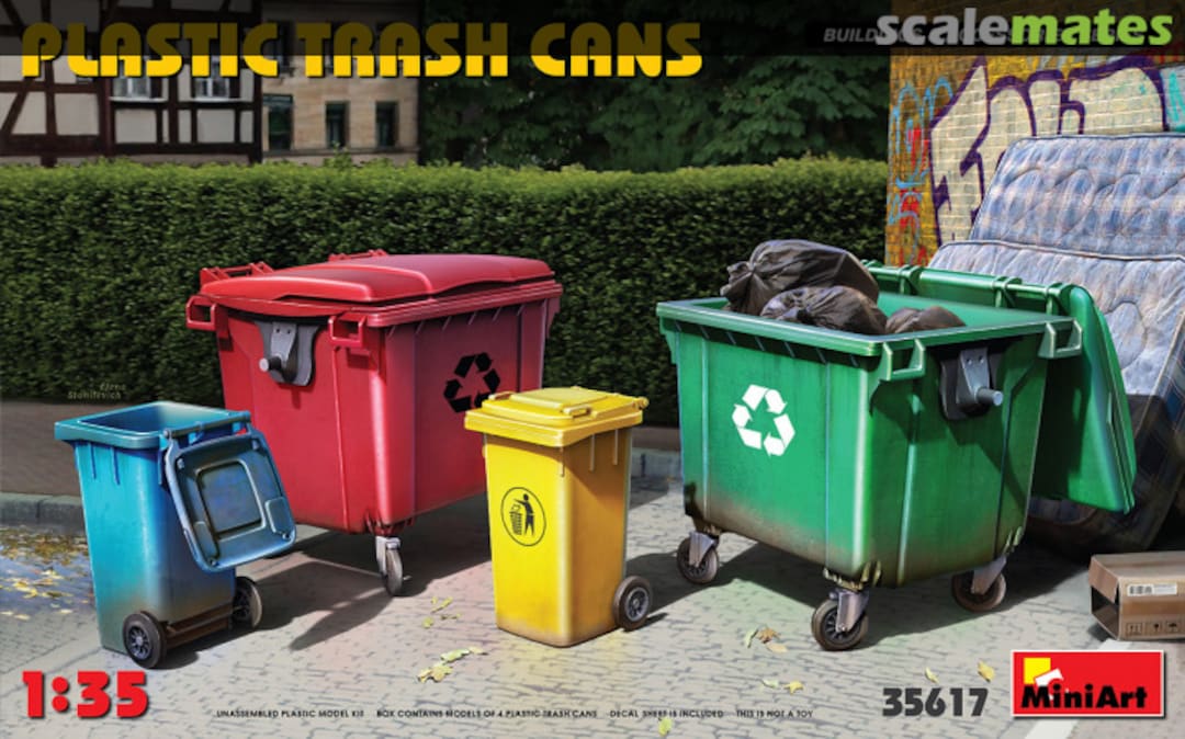 Boxart Plastic Trash Cans 35617 MiniArt