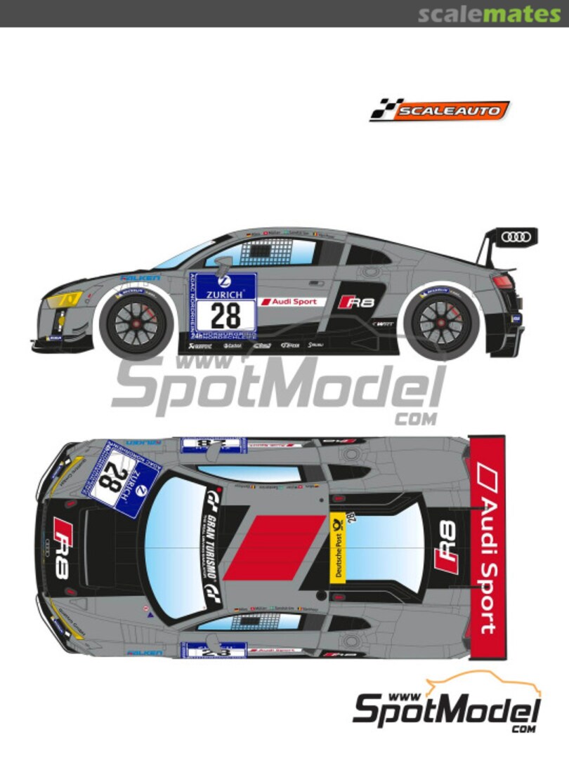 Boxart Audi R8 LMS GT3 WRT Team - 24 Hours Nürburgring 2015 SC-7067 Scaleauto