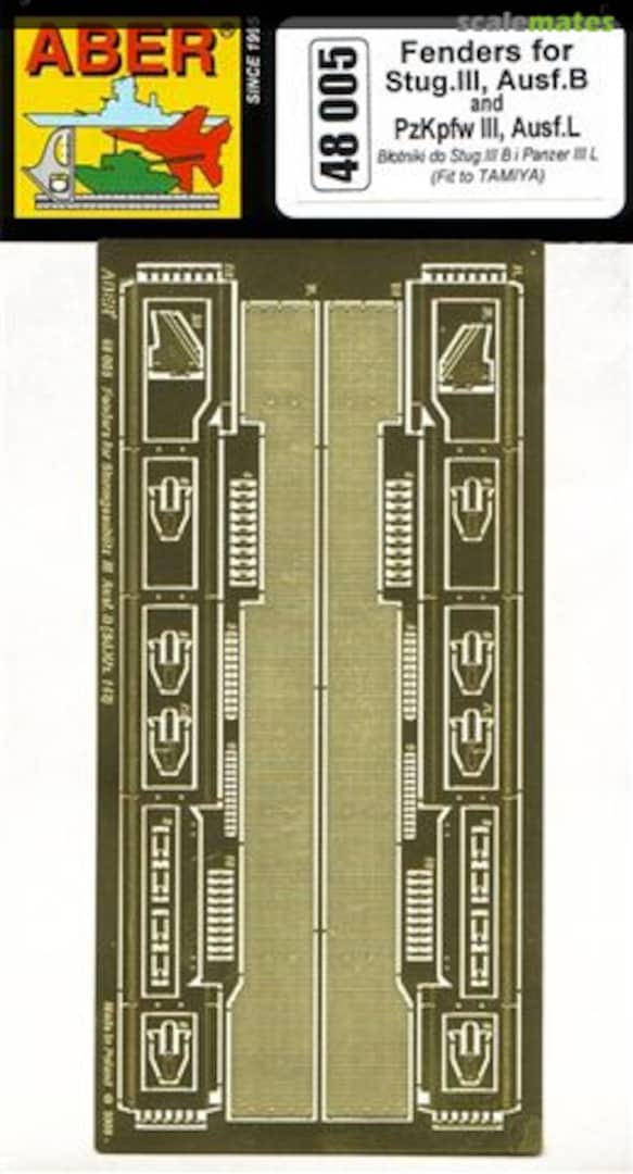 Boxart Fenders for Stug.III, Ausf.B and Pz.Kpfw.III, Ausf.L 48005 Aber